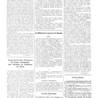 1682 - Page 1666 - Chroniques, variétés et informations. La tuberculose chez les étudiants en médecine / Association des membres du corps enseignant des Facultés de médecine de l'état / La médecine à travers le monde. Grèce / Colonies portugaises / Livres nouveaux. Les maladies des veines et leur traitement, par G. Delater, avec la collaboration de MM. Hugel, J. Saidman, J. Durand-Boisleard, M. Chailly et L. Sauvé... (Masson et Compagnie, éditeurs)... [P. Desfosses] / Livres reçus