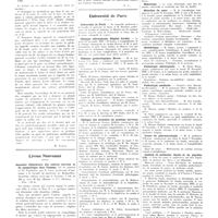 1706 - Page 1690 - Chroniques, variétés et informations. Correspondance. A propos de l'article de M. Desfosses sur un important problème de physiologie «Comment sortir d'un sous-marin coulé» [M. Jaouen] / Livres nouveaux. Anatomie élémentaire des centres nerveux et du sympathique chez l'homme. Vie de relation et vie végétative, par P. Gilis... Deuxième édition revue par J. Euzière... (Masson et Compagnie, éditeurs)... / Université de Paris. Université de Paris / Clinique chirurgicale, Hôpital Cochin / Clinique gynécologique, Broca / Clinique des maladies du système nerveux / Anatomie / Histologie / Maladies du coeur / Obstétrique / Pathologie chirurgicale / Pathologie médicale / Cours de pharmacologie / Institut de médecine légale et de psychiatrie