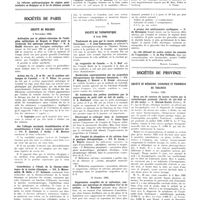 1717 - Page 1701 - LVIe congrès de l'association française pour l'avancement des sciences. Section des sciences médicales et section d'hygiène et de médecine publique (Bruxelles, 25-30 juillet 1932). Vers l'homme, par l'enfant / La réforme anthropologique du régime pénitentiaire en Belgique et la loi de défense sociale sont, en dernière analyse, des mesures d'hygiène sociale / Le contrôle sanitaire des étrangers / La consultation des nourrissons au sein / Les méthodes générales d'organisation de l'hygiène dentaire / Sociétés de Paris. Société de biologie. 5 novembre 1932 / Société de thérapeutique. 8 juin 1932 / 12 octobre 1932 / Sociétés de province. Société de médecine, chirurgie et pharmacie de Toulouse. Octobre 1932