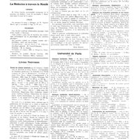 1793 - Page 1777 - Chroniques, variétés et informations. Le XXVe voyage d'études médicales / La médecine à travers le monde. Canada / Italie / Roumanie / Livres nouveaux. Traité de chimie minérale (en 12 volumes)... (Masson et Compagnie, éditeurs)... [René Hazard] / Université de Paris. Clinique médicale, Pitié / Clinique médicale, Saint-Antoine / Clinique chirurgicale, Salpêtrière / Clinique des maladies mentales et de l'encéphale / Chimie médicale / Anatomie descriptive / Maladies du coeur / Laboratoire de bactériologie