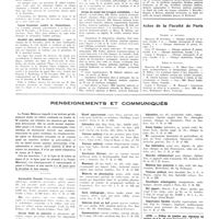 1812 - Page 1796 - Chroniques, variétés et informations. Nouvelles. Fédération nationale des médecins du front / Ligue française contre le rhumatisme / Société des médecins alsaciens / La vaccination en Indo-Chine / Corps de santé des troupes coloniales / Actes de la Faculté de Paris / Renseignements et communiqués