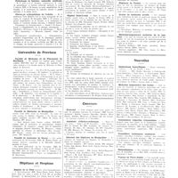 1851 - Page 1835 - Chroniques, variétés et informations. Université de Paris. Clinique médicale propédeutique de la charité / Pathologie et histoire naturelle médicale / Chirurgie othopédique de l'adulte / Universités de province. Faculté de médecine et de pharmacie de Bordeaux / Faculté de médecine de Montpellier / Faculté de médecine de Nancy / Hôpitaux et hospices. Hôpital de la pitié / Hôpital Saint-Louis / Concours. Externat / Assistant d'électro-radiologie / Internat des hôpitaux de Montpellier / Ecole de médecine de Rennes / Hôpitaux de Toulon / Ecoles de médecine navale / Médecins-inspecteurs scolaires de la banlieue / Nouvelles. Distinctions honorifiques / Médecins inspecteurs des écoles / Commission tripartite d'économies / Conseillers techniques sanitaires / Naturalisation / Voyage en Terre Sainte