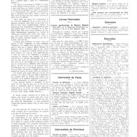1931 - Page 1915 - Chroniques, variétés et informations. IIIe congrès international du rhumatisme (Paris, 13-15 octobre 1932) / Correspondance. A propos d'un appel aux médecins en vue d'une association internationale des médecins contre la guerre / Livres nouveaux. L'oeuvre psychiatrique de Maurice Mignard (1881-1926), par E. Minkowski... (Lib. Maloine), 1931. [G. d'Heucqueville] / Université de Paris. Faculté de médecine / Clinique médicale, hôpital Cochin / Collège de France / Universités de province. Faculté de Nancy / Hôpitaux et hospices. Hôpital Laënnec / Asile national des convalescents du Vésinet / Concours. Assistants d'électro-radiologie / Nouvelles. Distinctions honorifiques / Académie de médecine