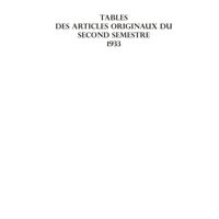 0072 - Page 1 - Table des matières des analyses de la «revue des journaux». Table par noms d'auteurs