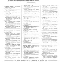 0033 - Page 17 - Janvier 1934. [1] Bulletin médical..., Paris... / [2] Concours médical..., Paris... / [3] Gazette des hôpitaux civils et militaires..., Paris... / [4] Gazette médicale de France et des pays de langue française..., Paris... / [5] L'Hôpital..., Paris... / [6] Journal de médecine et de chirurgie pratiques..., Paris.../ [7] Journal des praticiens..., Paris...