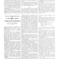 0007 - Page 3 - Travaux originaux. De la désensibilisation à l'insensibilisation par accoutumance. Interprétation du mécanisme d'action des méthodes de préservation contre les chocs simples et anaphylactiques. Par MM. F. Arloing et L. Langeron / Nouvelle technique posologique pour le traitement aurique de la tuberculose pulmonaire. Par le prof. G.-F. Capuani...
