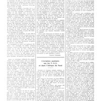 0040 - Page 36 - Chroniques, variétés et informations. L'amélioration du bilan de santé et l'organisation sanitaire moderne / L'aviation sanitaire sur les T. O. E. et dans l'Afrique du Nord