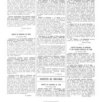 0054 - Page 50 - Sociétés de Paris. Société des chirurgiens de Paris. 7 décembre 1934 / Société de médecine de Paris. 14 décembre 1934 / Société de stomatologie de Paris. 29 novembre 1934 / Sociétés de province. Société de chirurgie de Lyon. 13 décembre 1934 / Société nationale de médecine et des sciences médicales de Lyon. 12 décembre 1934