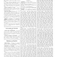 0082 - Page 78 - Chroniques, variétés et informations. Université de Paris. Faculté de médecine de Paris / Faculté de médecine de Paris / Pathologie médicale / Institut de psychiatrie et de psychologie appliquée / Universités de province. Faculté mixte d'Aix-Marseille / Faculté de médecine de Montpellier / Hôpitaux et hospices. Hôpital Necker / Conférences du dimanche / Concours. Agrégation / Externat