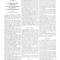 0085 - Page 81 - Travaux originaux. (Clinique thérapeutique chirurgicale de Vaugirard Prof. : P. Duval). L'équilibre microbien intestinal. La régulation des germes de l'intestin. La dysmicrobie digestive. Par MM. J.-Ch. Roux et R. Goiffon