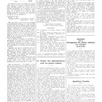 0119 - Page 115 - Chroniques, variétés et informations. Le rôle des jardins d'essais coloniaux dans la pharmacologie française. Les Sterculia kola et tragacantha / Bibliographie / Le danger des agglomérations pour les jeunes enfants / Association pour le développement des relations médicales avec l'étranger (A.D.R.M.) / Questions fiscales
