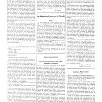 0120 - Page 116 - Chroniques, variétés et informations. Questions fiscales / La médecine à travers le monde. Grèce / Correspondance. A propos de l'article de M. Paul Banzet : Pathomimie chirurgicale [A. Rossier ; J. Zha] / Livres nouveaux. L'oeuvre scientifique de Maurice Nicolle, par J. Macrou... (Masson et Compagnie, éditeurs), Paris...