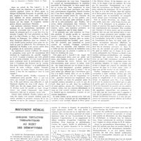 0129 - Page 125 - Travaux originaux. Faculté de médecine de Paris. Immunisation contre la fièvre jaune. Vaccination et séro-vaccination. Par J. Laigret... / Mouvement médical. Quelques tentatives thérapeutiques au sujet des hémoptysies