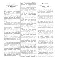 0137 - Page 133 - Chroniques, variétés et informations. Les nouveaux bâtiments universitaires de Montpellier / Mouvements des populations de l'Algérie de 1911 à 1933