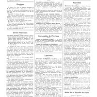 0179 - Page 175 - Chroniques, variétés et informations. La médecine à travers le monde. Hongrie / Livres nouveaux. Les colites chroniques. Etude clinique. Traitement médical et chirurgical, par MM. M. Chiray..., G. Lardennois... et J. Baumann..., avec un exposé de bactériothérapie colitique, par M. Nicolas... (Masson et Compagnie, éditeurs), Paris, 1934... [L. Rivet] / Université de Paris. Faculté de médecine de Paris / Conférence du prof. Léonidio Ribeiro / Conférence du professeur Mario Donati / Universités de province. Faculté de médecine d'Alger / Faculté de médecine de Strasbourg / Concours. Chirurgien des hôpitaux / Prix de l'Internat / Internat / Ecole française de stomatologie / Nouvelles. Distinctions honorifiques / Conseillers techniques sanitaires / Conseil supérieur d'hygiène publique / Collège libre des sciences sociales / Société de graphologie / Nécrologie / Actes de la faculté de Paris. Examens de doctorat