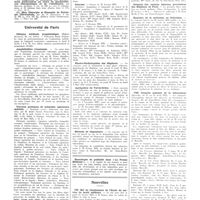 0219 - Page 215 - Chroniques, variétés et informations. Livres reçus / Université de Paris. Clinique médicale propédeutique / Amphithéâtre d'anatomie / Travaux pratiques de médecine opératoire spéciale / Concours. Chirurgien des hôpitaux / Internat / Electro-radiologistes des hôpitaux / Agrégation du Val-de-Grâce / Médecin de dispensaire / Nouvelles. VIIe Bal de bienfaisance de l'école du service de santé militaire / Association française des femmes médecins / Réunion des anciens internes provisoires des hôpitaux de Paris / Exercice de la médecine en Indochine / VIIIe Congrès national de la tuberculose