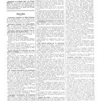 0427 - Page 423 - Chroniques, variétés et informations. Concours. Hospice départemental d'Ajain / Nouvelles. Conférences médicales de l'Hôtel Chambon / Association française des Femmes-Médecins / Association amicale des internes et des anciens internes des hôpitaux libres / Société française de recherches sur l'anesthésie et l'analgésie / XVe Congrès international des physiologistes / Association internationale de prophylaxie de la cécité / Organisation internationale de la lutte contre le trachome / VIIIe Congrès national de la tuberculose / Congrès des colites / Fondation «Lady Tata»