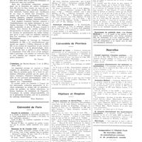 0467 - Page 463 - Chroniques, variétés et informations. Livres Nouveaux. Les amines biologiques, par Guggenheim. Edition française, par A. Berthelot, A. Prévot et G. Karl. Préface de M. Tiffeneau... (Baillière, éditeur) [Ph. Pagniez] / L'hémolyse, par Hector Diacono... (Doin, éditeur) [Paul Hauduroy] / Université de Paris. Faculté de médecine / Examens de fin d'année 1935 / Pathologie chirurgicale / Universités de Paris. Université de Lyon / Hôpitaux et hospices. Hôpital maritime de Berck-Plage / Concours. Hôpital Civil Français de Tunis / Nouvelles. Conseil supérieur d'hygiène publique / Association internationale des médecins radiesthésistes / Orchestre médical / IIe Congrès international des sages-femmes catholiques / Inauguration à l'Hôpital Foch de nouvelle salles de consultations externes et de prophylaxie sociale