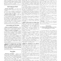 0507 - Page 503 - Chroniques, variétés et informations. La médecine à travers le monde. Belgique / Université de Paris. Anatomie pathologique / Travaux pratiques de chimie / Universités de province. Faculté de médecine de Bordeaux / Faculté de médecine de Montpellier / Nouvelles. Distinctions honorifiques / Souscription nationale pour la fondation Roux / Journées médico-sociales de l'enfance d'âge scolaire / Association confraternelle des médecins français / Les Amis du Mont-Dore / Exposition de «l'orfèvrerie et du bijou d'autrefois» / Nécrologie / Inauguration de l'hôpital franco-musulman de Paris et du département de la Seine