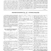 0508 - Page 504 - Chroniques, variétés et informations. Inauguration de l'hôpital franco-musulman de Paris et du département de la Seine [Max Hulmann] / Oeuvre Grancher [J. Comby] / Renseignements et communiqués