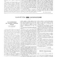 0544 - Page 540 - Chroniques. Mission médicale en Indo-Chine / Variétés et informations. À la Confédération des syndicats médicaux français. Conseil d'administration du 17 février 1935 / Intérêts professionnels