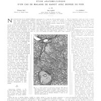 0549 - Page 545 - Travaux originaux. Étude anatomo-clinique d'un cas de maladie de Hanot avec biopsie du foie. Par Étienne May..., Guy Albot... et A. Debray...