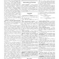 0626 - Page 622 - Chroniques, variétés et informations. Université de Paris. Technique chirurgicale concernant l'appareil moteur / Technique et diagnostic anatomo-pathologiques / Médecin sanitaire maritime / Universités de province. Faculté de Bordeaux / Concours. Stomatologistes des hôpitaux / Maison départementale de Nanterre / Hôpital Saint-Michel / Médecins directeurs des sanatoriums publics / Médecins adjoints des sanatoriums publics / Nouvelles. Délégation d’étudiants français à Rome / Réunion médicale de Nancy / Prix du Rotary-Club français / Commission d'étude des laboratoires d'analyses médicales / Place d'auditeur au conseil supérieur d'hygiène publique de France / Association française des femmes médecins / L'association internationale des médecins radiesthésistes