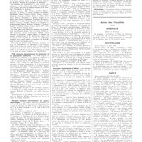 0627 - Page 623 - Chroniques, variétés et informations. Nouvelles. L'association internationale des médecins radiesthésistes / Dîner du Nord-Médical / VIIIe Congrès international de médecine et de pharmacie militaires / Premier Congrès international de gastro-entérologie / 4e Congrès français de gynécologie / Journées vétérinaires d'Alfort / Clinique de diagnostic médical / Nécrologie / Actes des facultés. Bordeaux / Montpellier / Nancy