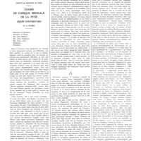0645 - Page 641 - Travaux originaux. Faculté de médecine de Paris. Chaire de clinique médicale de la Pitié. Leçon d'ouverture. Par A. Clerc