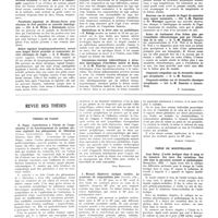 0660 - Page 656 - Sociétés de province. Réunion dermatologie de Strasbourg. 10 mars 1935 / Revue des thèses. Thèses de Paris. G. Ungar. Contribution à l'étude de l'organisation et du fonctionnement du système nerveux végétatif. Les phénomènes de libération (Presse Universitaires). Thèse de Doctorat ès Sciences, Paris 1934 [Jean Brincourt] / J. Mézard. Diphtérie maligne tardive. Le syndrome du cinquantième jour (Arnette, édit.), Paris, 1933 [Robert Clément] / Thèse de Montpellier. Jean Dulcy. L'acide lactique dans le sang et les humeurs. Son taux. Ses variations. Son rôle dans la glycolyse normale et pathologie Montpellier, 1934 [P. Monnier]