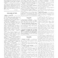 0667 - Page 663 - Chroniques, variétés et informations. Livres nouveaux. Ergebnisse der experimentellen Krebsforschung und Krebstherapie (Contribution à l'étude expérimentale et thérapeutique du cancer), par F. Blumenthal (A. W. Sijthoff's Uitgeversmaatschappij N. V., Leiden), 1934 [G. Roussy] / Université de Paris. Institut de criminologie / Concours. Stomatologistes des hôpitaux / Inspecteur départemental d'hygiène adjoint / Nouvelles. Fondation J.-A. Sicard / Ve Congrès de chimie biologie / IIIe Congrès de physiothérapie de l'U.R.S.S / Corps de santé militaire