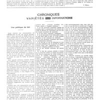 0680 - Page 676 - Nécrologie. Auguste C. Marie... (1864-1935) [F. Mesnil] / Chroniques, variétés et informations. Une politique du lait