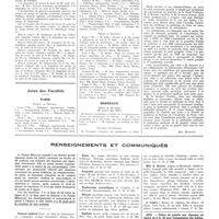 0740 - Page 736 - Chroniques, variétés et informations. Nouvelles. Corps de santé des troupes coloniales / Actes des facultés. Paris / Bordeaux / Inauguration du nouveau siège de l'association des étudiants en médecine de Paris [Max Hulmann] / Renseignements et communiqués
