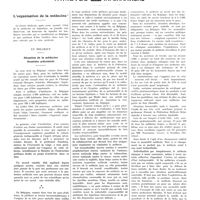 0753 - Page 749 - Chroniques, variétés et informations. L'organisation de la médecine / En Belgique. Situation de la médecine, remèdes préconisés