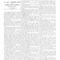 0757 - Page 753 - Travaux originaux. Le lait condensé sucré dans l'alimentation artificielle. Ses dilutions et ses doses. Par P. Rudaux...