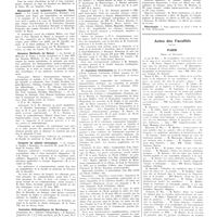 0779 - Page 775 - Chroniques, variétés et informations. Nouvelles. Banquet du syndicat des médecins de la Seine / Monument à la mémoire d'Auguste Rouzaud / Réunion médicale de Nancy / Congrès de chimie biologique / Journée orthopédiques de Bordeaux / 5es journées vétérinaires / Corps de santé militaire / Nécrologie / Actes des facultés. Paris