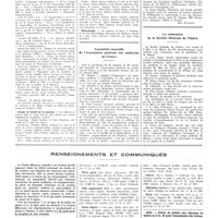 0876 - Page 872 - Chroniques, variétés et informations. Nouvelles. XXe Congrès international de médecine légale et de médecine sociale de langue française / Corps de santé de la marine / Nécrologie / Assemblée annuelle de l'association générale des médecins de France [Max Hulmann] / Le centenaire de la société médicale de l'opéra / Renseignements et communiqués