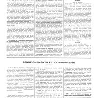 0900 - Page 896 - Chroniques, variétés et informations. Nouvelles. VIIIe Congrès international de médecine et de pharmacie militaires / XVe Congrès international d'hydrologie, de climatologie et de géologie médicales / VIIe Congrès de l'association internationale de Thalassothérapie / 1er Congrès de l'association pour l'étude des radiations solaires, terrestres et cosmiques et de leurs effets biologiques et pathologiques / Corps de santé de la marine / Nécrologie / Actes des facultés. Paris / Alger / Renseignements et communiqués