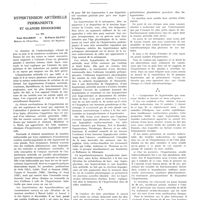 0917 - Page 913 - Travaux originaux. Hypertension artérielle permanente et glande endocrines. Par MM. Paul Halbron... et H-Pierre Klotz...