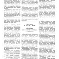 0996 - Page 988 - Travaux originaux. Le syndrome sensation de brûlures gastro-oesophagiennes avec migraines, urticaire ou oedèmes de Quincke. Son traitement parathyroïdien. Par M. Gaston-Durand... / Importance du rôle de la mucine dans l'équilibre de l'acidité gastrique. Par R.-H. Monceaux