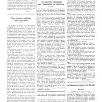 1022 - Page 1014 - Chroniques, variétés et informations. «De la bactériologie à l'immunité» / Une réunion médicale dans une forêt / Les journées italiennes sur l'anesthésie en chirurgie / Les amis de l'aviation sanitaire [Robert Charlet] / La médecine à travers le monde. Belgique