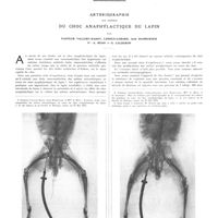 1067 - Page 1057 - Travaux originaux. Artériographie au cours du choc anaphylactique du lapin. Par Pasteur Vallery-Radot, Ledoux-Lebard, Jean Hamburger Mme A. Hugo et G. Calderon
