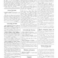 1143 - Page 1135 - Chroniques, variétés et informations. Les médecins étrangers à Paris / Livres nouveaux. La pyorrhée alvéolaire, par Maurice Roy... (Baillière et fils), 1935 [C. Ruppe] / Université de Paris. Ecole d'application du service de santé militaire. Vacance de chaire / Vacances d'emplois à l'école d'application du service de santé des troupes coloniales / Travaux pratiques de biométrie différentielle et de biotypologie / Universités de Province. Faculté de médecine de Bordeaux / Faculté de médecine de Marseille / Faculté de médecine de Toulouse / Hôpitaux et hospices. Hôpitaux et Toulouse / Concours. Clinicat / Ecole préparatoire de médecine de Caen / Hospices civils de Beaune (Côte-d'Or) / Inspecteur départemental d'hygiène des Vosges / Médecins présents à Paris du 15 au 21 juillet 1935