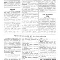 1174 - Page 1168 - Chroniques, variétés et informations. Médecins présents à Paris du 21 au 27 juillet 1935 / Nouvelles. Bourses et allocations du «Lady Tata memorial trust» / Semaine médicale internationale en Suisse / Réunion extraordinaire de la société belge d'ophtalmologie / Un voyage d'études médicales en Savoie / Nécrologie / Actes des facultés. Alger / Renseignements et communiqués