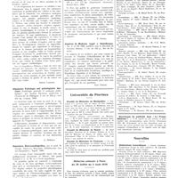 1220 - Page 1214 - Chroniques, variétés et informations. Livres nouveaux. Endogene faktoren in der tumorgenese und der heutige stand der versuche einer biologischen therapie (Facteurs endogènes dans la genèse des tumeurs et état actuel des essais d'une thérapie biologique), par G. Fichera... (Springer, éditeur), Berlin, 1934 [Simone Laborde] / Allgemeine pathologie und pathologische anatomie (Pathologie générale et anatomie pathologique), par Albert Dietrich... Leipzig, 1934 [J. Sénèque] / Semeiotica elettrocardiografica, par le prof. D. Cesare Amatucci Mallardo (Stabilimento cromo-tipografico), Napoli, 1934 [R. Lutembacher] / Hidatidosis ossea, par O. Ivanissevich... (Imprimerie amorrotu), Buenos-Aires, 1934 [P. Grisel] / Arquivos de medicina legal e identificaçao..., publiées sous la direction de Leonidio Ribeiro... [Joao Coelho] / Universités de province. Faculté de médecine de Montpellier / Faculté de médecine de Nancy / Faculté de médecine de Toulouse / Médecins présents à Paris du 28 juillet au 3 août 1935 / Nouvelles. Distinctions honorifiques