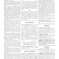 1237 - Page 1231 - Chroniques, variétés et informations. Journées orthopédiques de Bordeaux / La médecine à travers le monde. Esthonie / Grèce / Livres nouveaux. Manuel de clinique médicale, par M. Jean Minet... (Gaston Doin et Compagnie, éditeurs), Paris... [A. Ravina] / Universités de Paris. Faculté de pharmacie de Nancy / Hôpitaux et hospices. Tuberculoses ganglio-pulmonaires de l'enfance / Ecole centrale de puériculture / Concours. Ecole française de stomatologie / Hôpital-hospice d'Orléans / Nouvelles. A propos de la loi cousin / Conférence de l'union internationale contre la tuberculose