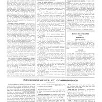 1238 - Page 1232 - Chroniques, variétés et informations. Nouvelles. Conférence de l'union internationale contre la tuberculose / Voyages d'études médicales / Une réunion d'aviation sanitaire à Reims / Corps de santé militaire / Corps de santé de la marine / Nécrologie / Actes des facultés. Bordeaux / Lille / Renseignements et communiqués