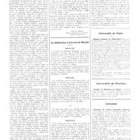 1253 - Page 1247 - Chroniques, variétés et informations. Une conférence sur la parthénologie [René Matton] / Correspondance [Charles Massias] / La médecine à travers le monde. Argentine / Portugal / Venezuela / Université de Paris. Clinique médicale de l'Hôtel-Dieu / Université de province. Faculté de médecine de Nancy / Concours. Directeur de bureau municipal d'hygiène