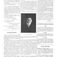 1282 - Page 1278 - Chroniques, variétés et informations. Loi relative à l'exercice de la médecine et de l'art dentaire / Alexandre Guéniot [Nécrologie] [A. Couvelaire] / La médecine à travers le monde. Cuba / Mexique / Portugal / Livres nouveaux. Traitement de la syphilis acquise, par le prof. H. Gougerot... (J. B. Baillière et fils, éditeurs), Paris...