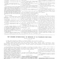 1305 - Page 1301 - Travaux originaux. L'étape lymphatique du colibacille dans le syndrome entéro-rénal. Par MM. H. Cambessédès et J. Bourgeois / VIIIe Congrès international de médecine et de pharmacie militaires. (Bruxelles, 27 juin-3 juillet 1935) / Première question. Principes d'organisation et de fonctionnement du service de santé dans la guerre de montagne / Deuxième question. Détermination de l'aptitude aux diverses spécialités des armées de terre, de mer et de l'air